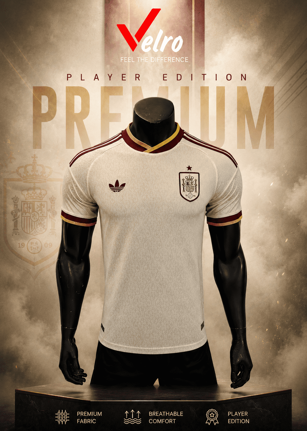 Spain Home Player Edition Jersey Collection || VELRO - Image 1